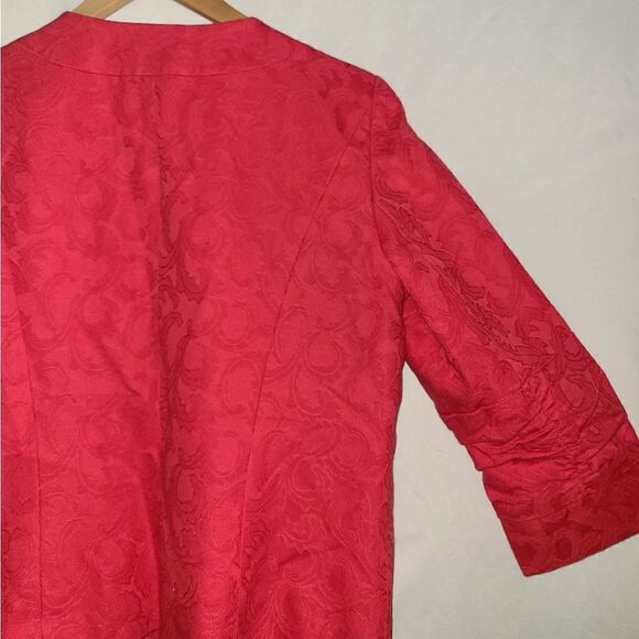 Coldwater Creek Red Blazer Jacket Long Sleeve Size 12 - Picture 9 of 9